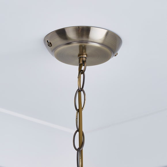 Knightsbridge Crystal Antique Brass Chandelier