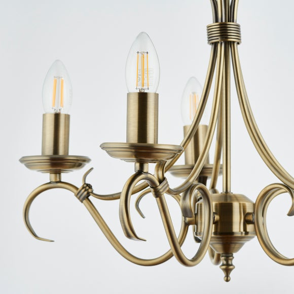 Vogue Bernice Candelabra 5 Light Chandelier