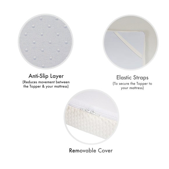 Panda Bamboo Memory Foam Mattress Topper, product image 4