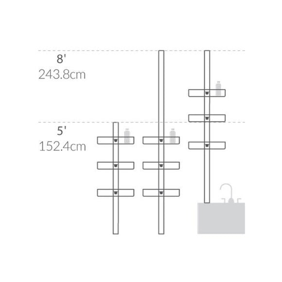 Simplehuman Tension Pole Shower Caddy