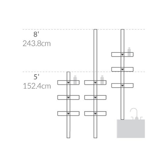 Simplehuman Tension Pole Shower Caddy