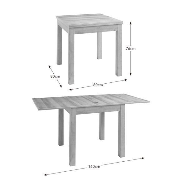 Fulton 4-6 Seater Rectangular Flip Top Dining Table, product image 9