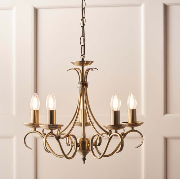 Vogue Bernice Candelabra 5 Light Chandelier