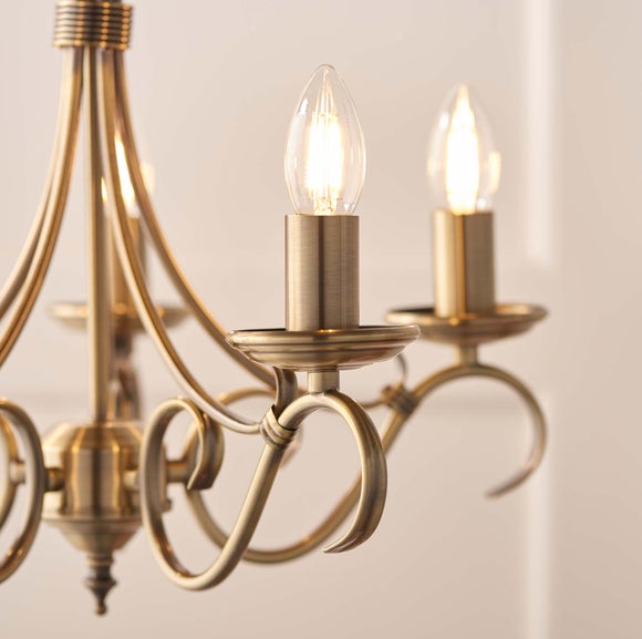 Vogue Bernice Candelabra 5 Light Chandelier