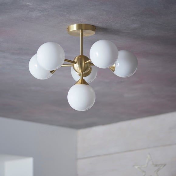 Vogue Elberton 6 Light Semi Flush Ceiling Light