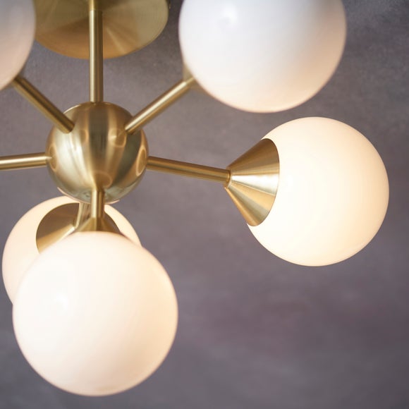 Vogue Elberton 6 Light Semi Flush Ceiling Light