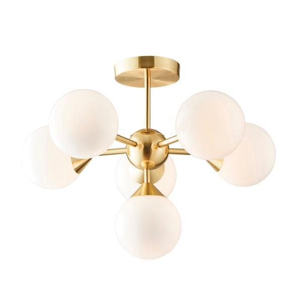Vogue Elberton 6 Light Semi Flush Ceiling Light