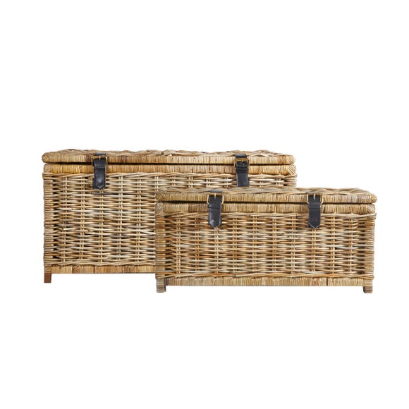 Set of 2 Churchgate Rattan Trunks
