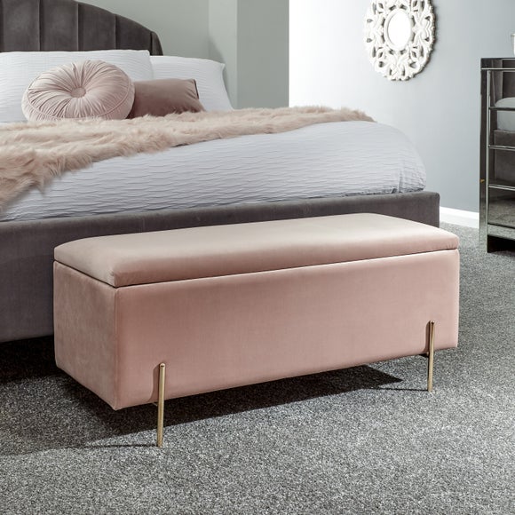 Mystica Velour Ottoman Storage Bench, product image 9