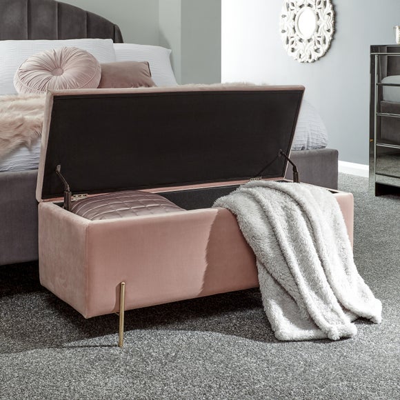 Mystica Velour Ottoman Storage Bench, product image 10
