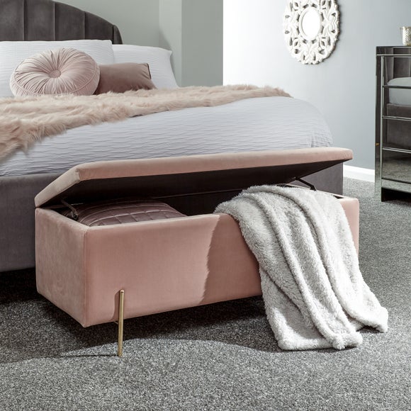 Mystica Velour Ottoman Storage Bench, product image 11