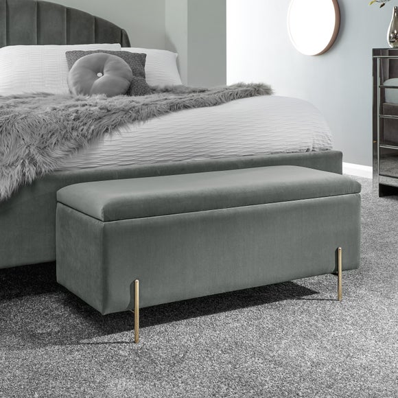 Mystica Velour Ottoman Storage Bench, product image 17
