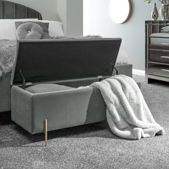 Mystica Velour Ottoman Storage Bench, product image 19