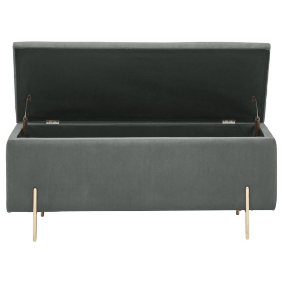 Mystica Velour Ottoman Storage Bench, product image 21