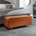 Mystica Velour Ottoman Storage Bench, product image 1