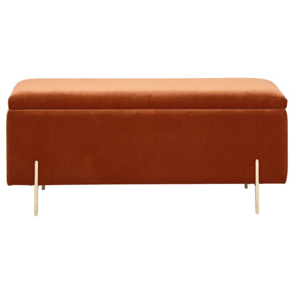 Mystica Velour Ottoman Storage Bench, product image 4