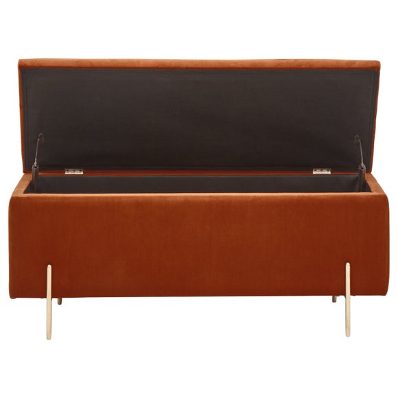 Mystica Velour Ottoman Storage Bench, product image 5