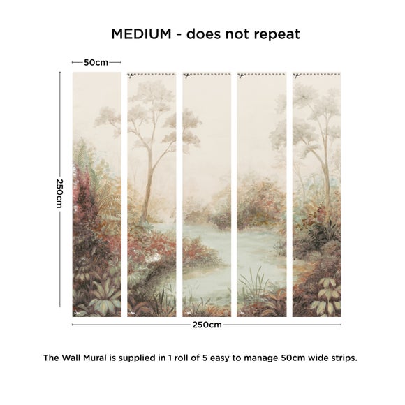 Cranberry and Laine Tranquil Floral Wall Mural, product image 24