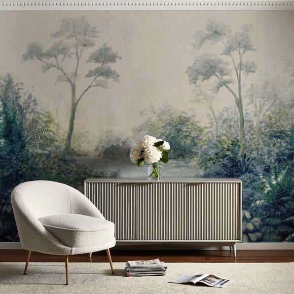 Cranberry and Laine Tranquil Floral Wall Mural, product image 1
