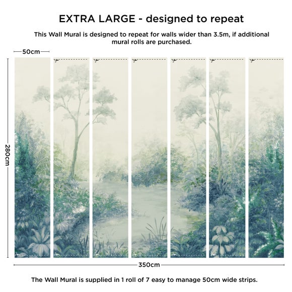 Cranberry and Laine Tranquil Floral Wall Mural, product image 4