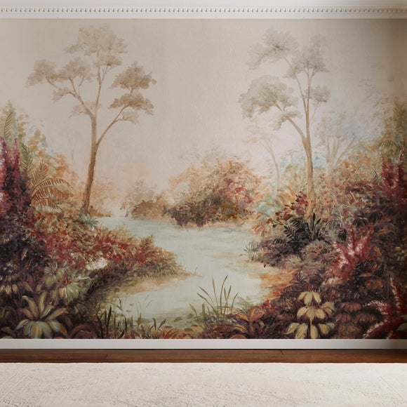Cranberry and Laine Tranquil Floral Wall Mural, product image 6