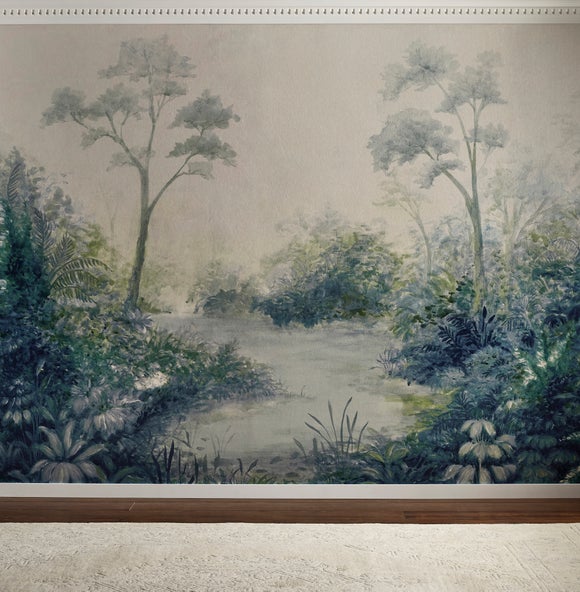 Cranberry and Laine Tranquil Floral Wall Mural, product image 18