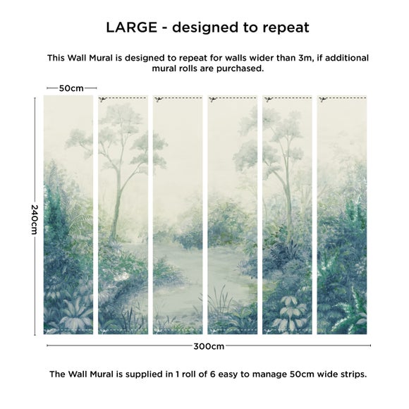 Cranberry and Laine Tranquil Floral Wall Mural, product image 20