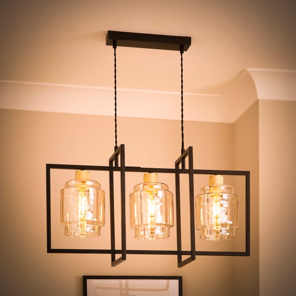 Seattle Industrial 3 Light Diner Ceiling Light