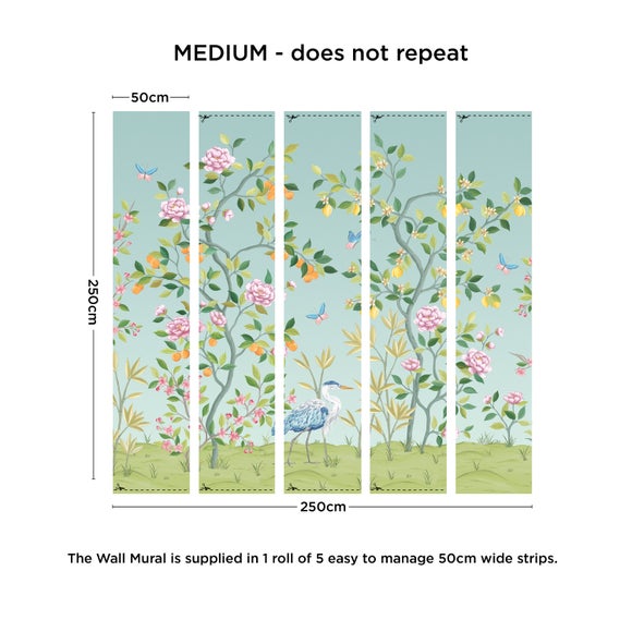 Cranberry and Laine Chinoiserie Floral Wall Mural, product image 24