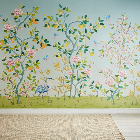 Cranberry and Laine Chinoiserie Floral Wall Mural, product image 18