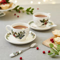 The Holly and the Ivy 6 Teacups and Saucers