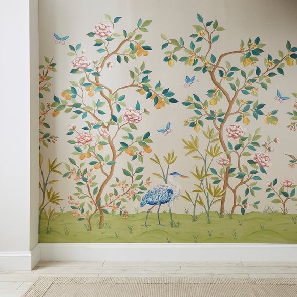 Cranberry and Laine Chinoiserie Floral Wall Mural, product image 11