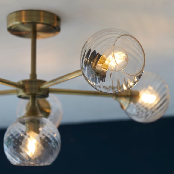 Vogue Asher 6 Light Semi Flush Ceiling Light