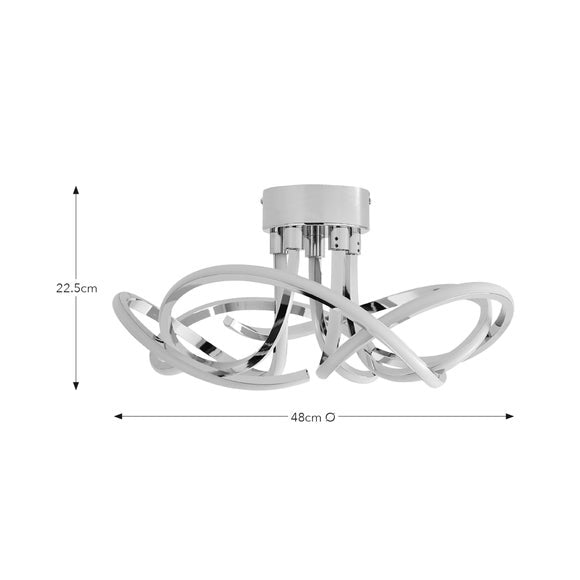 Margot Semi Flush LED Ceiling Light, product image 5