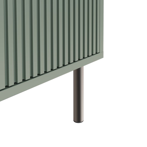 Cody Ribbed 2 Door Shoe Storage Cabinet, Green