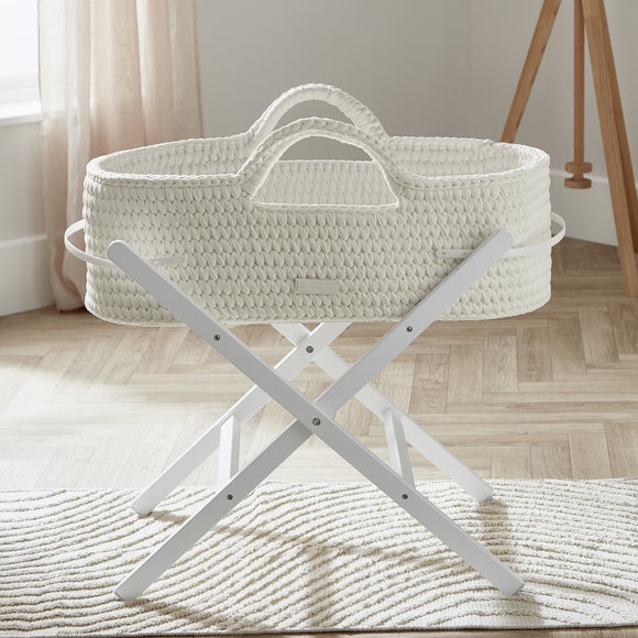 Ickle Bubba Nova Moses Basket & White Stand, product image 1