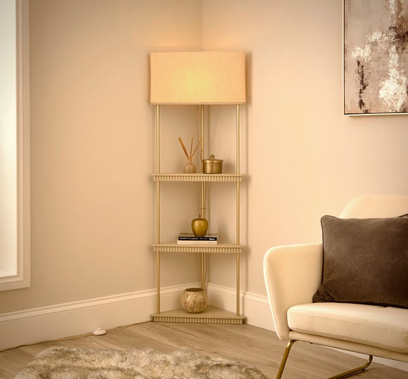 Georgi Shelved Corner Floor Lamp, product image 8