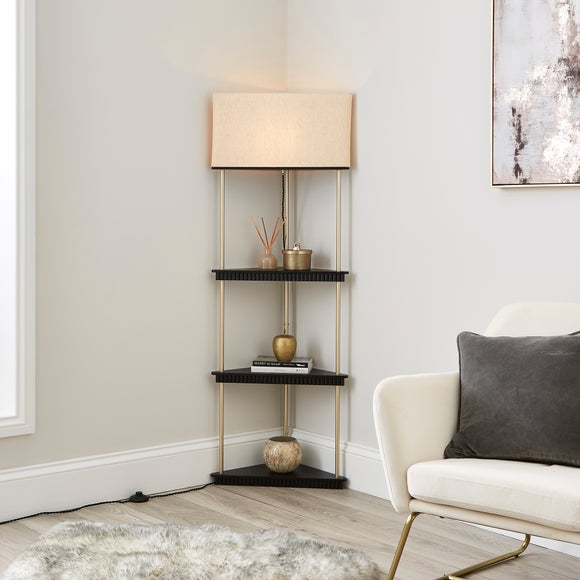 Georgi Shelved Corner Floor Lamp, product image 1