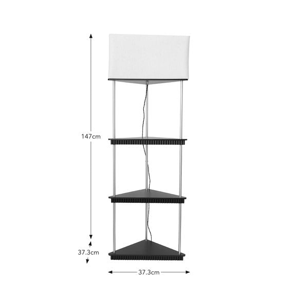 Georgi Shelved Corner Floor Lamp, product image 6