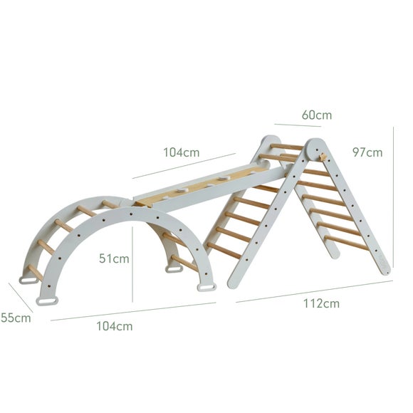 Tutti Bambini Scala Montessori 3 in 1 Pikler Climbing Frame with Climbing Wall, product image 27