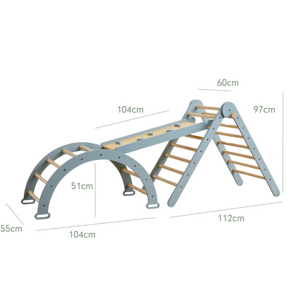 Tutti Bambini Scala Montessori 3 in 1 Pikler Climbing Frame with Climbing Wall, product image 37