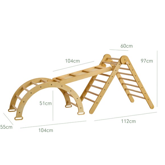 Tutti Bambini Scala Montessori 3 in 1 Pikler Climbing Frame with Climbing Wall, product image 19