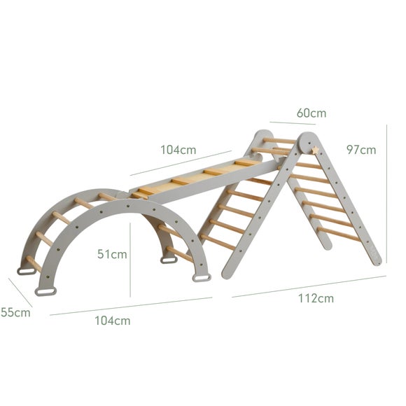 Tutti Bambini Scala Montessori 3 in 1 Pikler Climbing Frame with Climbing Wall, product image 10
