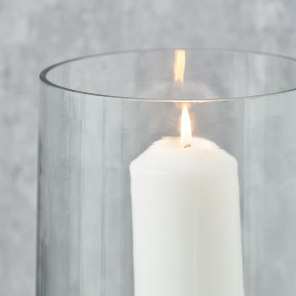 Metal & Glass Pedestal Hurricane Candle Holder, product image 7