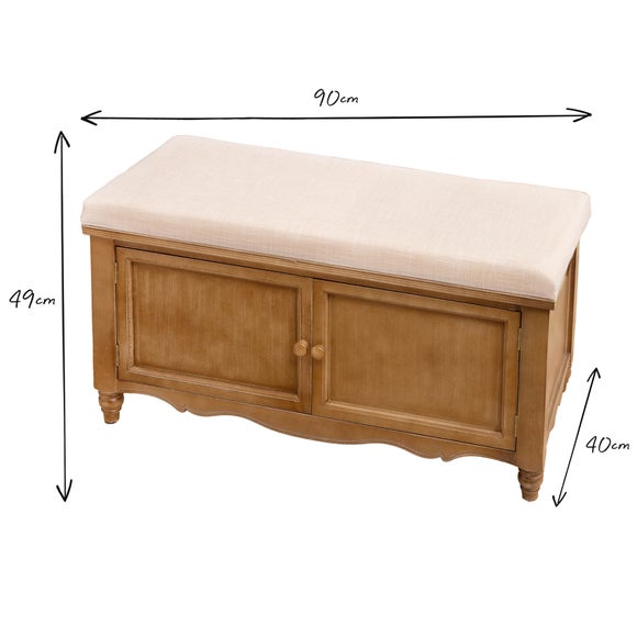 Voyage Maison Rosalie Oak Storage Bench