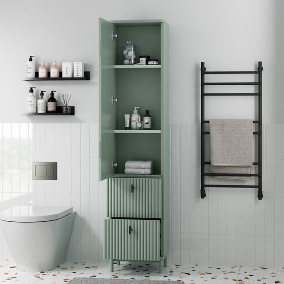 Elsie Tallboy Mirrored Bathroom Storage Unit, product image 2