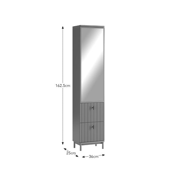 Elsie Tallboy Mirrored Bathroom Storage Unit, product image 6