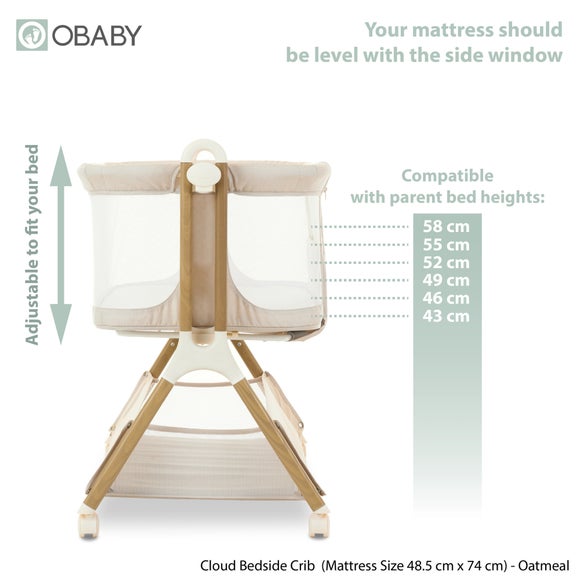 Obaby Bedside Crib, product image 5