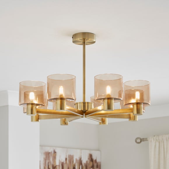 Erin Art Deco 8 Light Semi Flush Ceiling Light, product image 6
