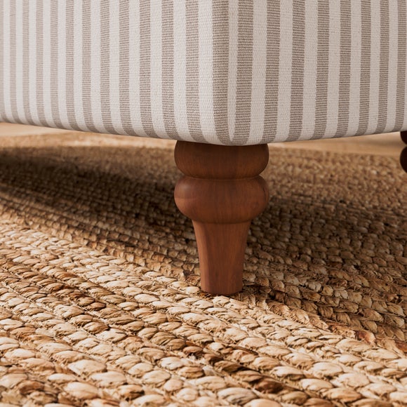 Long Buttoned Linford Stripe Storage Footstool
